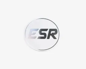 ESR Wheels SR08 Silver Cap White Logo w/ Silver ESR