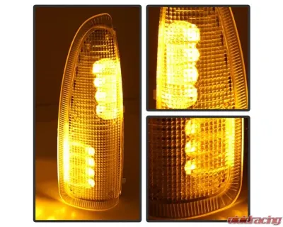 Xtune Clear Amber LED Mirror Signal Lens Ford Excursion | F-250 | F-350 | F-450 | F-550 2000-2007 - ACC-LED-FDSD99-MR-C