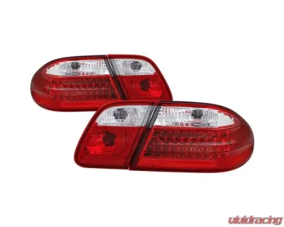 Xtune LED Tail Lights With Red Clear Lens Mercedes Benz W210 E-Class 1996-2002 - ALT-CL-MBW210-LED-RC