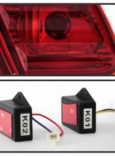 Xtune LED Tail Lights With Red Clear Lens Mercedes Benz W210 E-Class 1996-2002                                     - ALT-CL-MBW210-LED-RC - Image 4