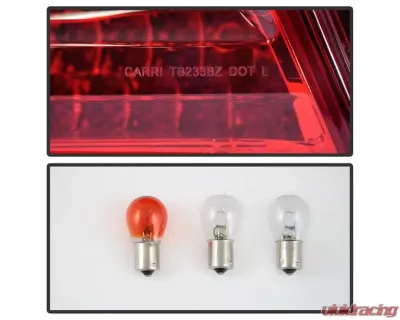 Xtune LED Tail Lights With Red Clear Lens Mercedes Benz W210 E-Class 1996-2002 - ALT-CL-MBW210-LED-RC