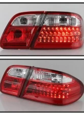 Xtune LED Tail Lights With Red Clear Lens Mercedes Benz W210 E-Class 1996-2002                                     - ALT-CL-MBW210-LED-RC - Image 9