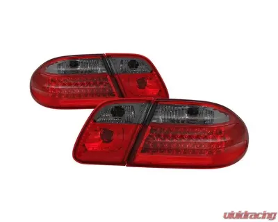 Xtune LED Tail Lights With Red Smoked Lens Mercedes Benz W210 E-Class 1996-2002 - ALT-CL-MBW210-LED-RSM