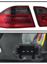 Xtune LED Tail Lights With Red Smoked Lens Mercedes Benz W210 E-Class 1996-2002                                     - ALT-CL-MBW210-LED-RSM - Image 5