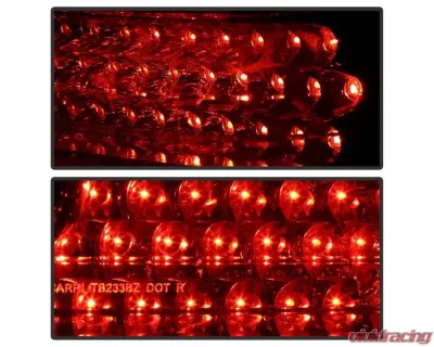 Xtune LED Tail Lights With Red Smoked Lens Mercedes Benz W210 E-Class 1996-2002 - ALT-CL-MBW210-LED-RSM