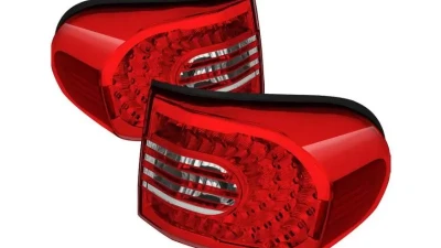 Xtune LED Tail Lights With Red Clear Lens Toyota FJ Cruiser 2007-2014                                     - ALT-CL-TFJ07-LED-RC - Image 2