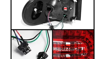 Xtune LED Tail Lights With Red Clear Lens Toyota FJ Cruiser 2007-2014                                     - ALT-CL-TFJ07-LED-RC - Image 2