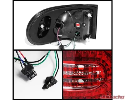 Xtune LED Tail Lights With Red Clear Lens Toyota FJ Cruiser 2007-2014 - ALT-CL-TFJ07-LED-RC