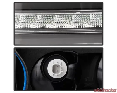 Xtune 4pcs Black Light Bar LED Tail Lights Acura TSX 2006-2008 - ALT-JH-ATSX06-LBLED-BK