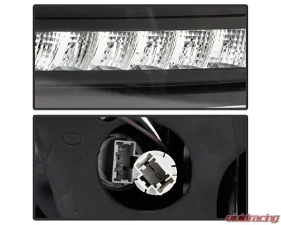 Xtune 4pcs Black Light Bar LED Tail Lights Acura TSX 2006-2008 - ALT-JH-ATSX06-LBLED-BK