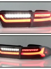 Xtune 4pcs Black Light Bar LED Tail Lights Acura TSX 2006-2008                                     - ALT-JH-ATSX06-LBLED-BK - Image 8