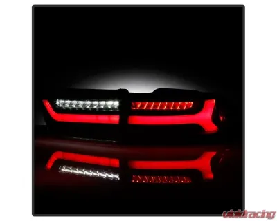 Xtune 4pcs Black Light Bar LED Tail Lights Acura TSX 2006-2008 - ALT-JH-ATSX06-LBLED-BK