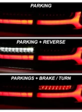 Xtune 4pcs Black Light Bar LED Tail Lights Acura TSX 2006-2008                                     - ALT-JH-ATSX06-LBLED-BK - Image 10