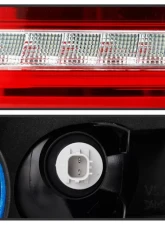 Xtune 4pcs Red Clear Light Bar LED Tail Lights Acura TSX 2006-2008                                     - ALT-JH-ATSX06-LBLED-RC - Image 3