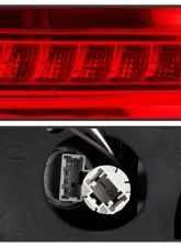 Xtune 4pcs Red Clear Light Bar LED Tail Lights Acura TSX 2006-2008                                     - ALT-JH-ATSX06-LBLED-RC - Image 4
