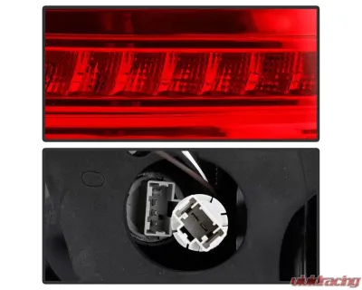 Xtune 4pcs Red Clear Light Bar LED Tail Lights Acura TSX 2006-2008 - ALT-JH-ATSX06-LBLED-RC