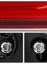 Xtune 4pcs Red Clear Light Bar LED Tail Lights Acura TSX 2006-2008                                     - ALT-JH-ATSX06-LBLED-RC - Image 5