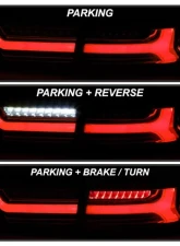Xtune 4pcs Red Clear Light Bar LED Tail Lights Acura TSX 2006-2008                                     - ALT-JH-ATSX06-LBLED-RC - Image 10