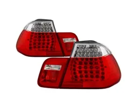 Xtune  LED Tail Lights With Red Clear Lens BMW E46 3-Series Sedan 2002-2005