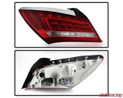 Xtune Driver Side LED Tail Lights With Red Clear Lens Buick LaCrosse 2014-2016 - ALT-JH-BLAC14-OE-L