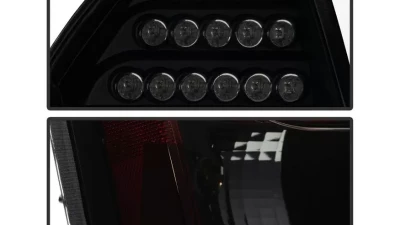 Xtune LED Tail Lights With Black Smoked Lens ( Will Not Fit 300 / 300 Limited & Touring Edition Models ) Chrysler 300C 2005-2007                                     - ALT-JH-C300C05-LED-BSM - Image 3