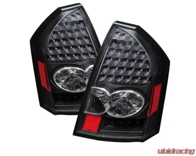 Xtune LED Tail Lights With Black Lens Chrysler 300C 2005-2007 - ALT-JH-C305-LED-BK