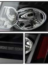 Xtune LED Tail Lights With Black Lens Chrysler 300C 2005-2007                                     - ALT-JH-C305-LED-BK - Image 2