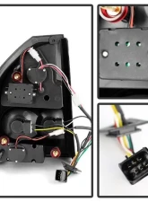 Xtune LED Tail Lights With Black Lens Chrysler 300C 2005-2007                                     - ALT-JH-C305-LED-BK - Image 3