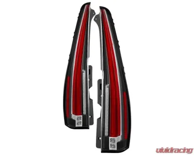 Xtune 2in1 LED Tail Lights With Black Lens Cadillac Escalade 2007-2014 - ALT-JH-CAESC07-2IN1LED-BK
