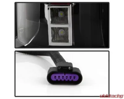 Xtune 2in1 LED Tail Lights With Black Lens Cadillac Escalade 2007-2014 - ALT-JH-CAESC07-2IN1LED-BK