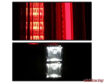 Xtune 2in1 LED Tail Lights With Black Lens Cadillac Escalade 2007-2014 - ALT-JH-CAESC07-2IN1LED-BK