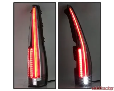 Xtune 2in1 LED Tail Lights With Black Lens Cadillac Escalade 2007-2014 - ALT-JH-CAESC07-2IN1LED-BK