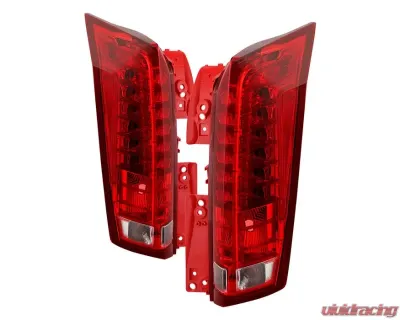 Xtune Full LED Tail Lights With Red Lens Cadillac SRX 2010-2016 - ALT-JH-CASRX10-LED-RD