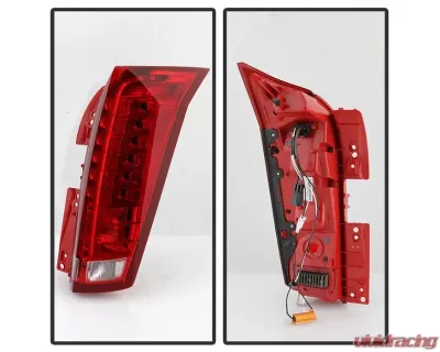 Xtune Full LED Tail Lights With Red Lens Cadillac SRX 2010-2016 - ALT-JH-CASRX10-LED-RD