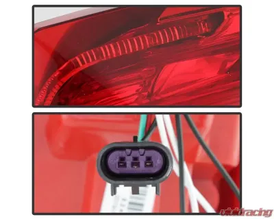 Xtune Full LED Tail Lights With Red Lens Cadillac SRX 2010-2016 - ALT-JH-CASRX10-LED-RD