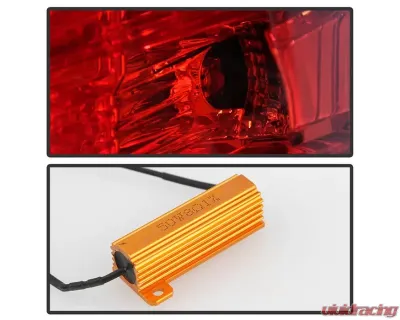 Xtune Full LED Tail Lights With Red Lens Cadillac SRX 2010-2016 - ALT-JH-CASRX10-LED-RD