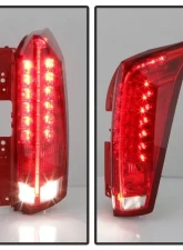 Xtune Full LED Tail Lights With Red Lens Cadillac SRX 2010-2016                                     - ALT-JH-CASRX10-LED-RD - Image 8