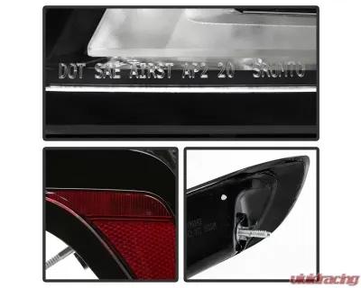 Xtune OE Left Euro Style LED Tail Lights With Black Lens Cadillac XT5 2017-2019 - ALT-JH-CAXT517-OE-BK-L