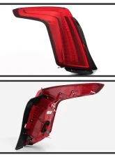 Xtune OE Left Full LED Tail Lights With All Red Lens Cadillac XT5 2017-2019                                     - ALT-JH-CAXT517R-OE-L - Image 2