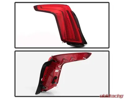 Xtune OE Left Full LED Tail Lights With All Red Lens Cadillac XT5 2017-2019 - ALT-JH-CAXT517R-OE-L