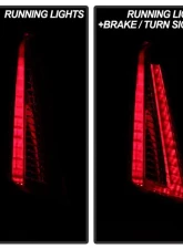 Xtune OE Left Full LED Tail Lights With All Red Lens Cadillac XT5 2017-2019                                     - ALT-JH-CAXT517R-OE-L - Image 8