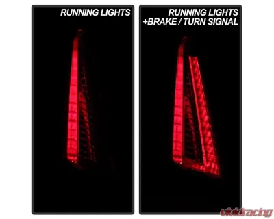 Xtune OE Left Full LED Tail Lights With All Red Lens Cadillac XT5 2017-2019 - ALT-JH-CAXT517R-OE-L
