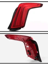 Xtune OE Right Full LED Tail Lights With All Red Lens Cadillac XT5 2017-2019                                     - ALT-JH-CAXT517R-OE-R - Image 2