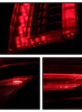 Xtune OE Right Full LED Tail Lights With All Red Lens Cadillac XT5 2017-2019                                     - ALT-JH-CAXT517R-OE-R - Image 7