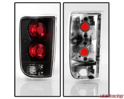 Xtune Euro Style Tail Lights With Black Lens Chevrolet Blazer | GMC Jimmy | Oldsmobile Bravada 1995-2005 - ALT-JH-CB95-BK