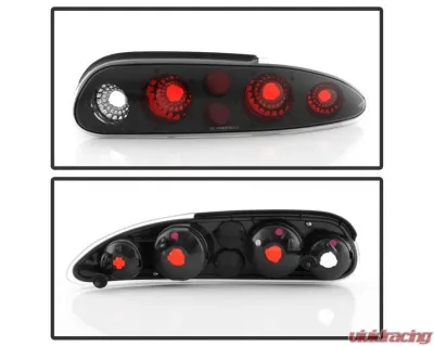 Xtune Euro Style Tail Lights With Black Lens Chevrolet Camaro 1993-2002 - ALT-JH-CCAM98-BK