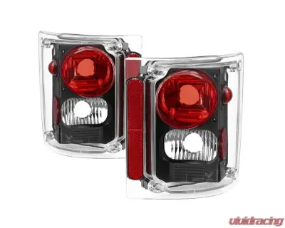 Xtune Euro Style Tail Lights With Black Lens Chevrolet Blazer | CK Series | Suburban | GMC CK Series 1973-1991 - ALT-JH-CCK73-BK
