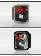 Xtune Euro Style Tail Lights With Black Lens Chevrolet Blazer | CK Series | Suburban | GMC CK Series 1973-1991                                     - ALT-JH-CCK73-BK - Image 2