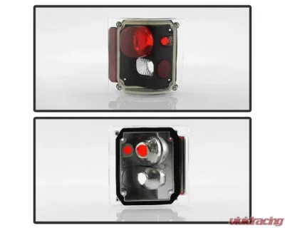 Xtune Euro Style Tail Lights With Black Lens Chevrolet Blazer | CK Series | Suburban | GMC CK Series 1973-1991 - ALT-JH-CCK73-BK