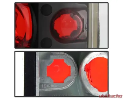 Xtune Euro Style Tail Lights With Black Lens Chevrolet Blazer | CK Series | Suburban | GMC CK Series 1973-1991 - ALT-JH-CCK73-BK